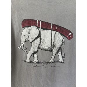 Comfort Colors Roll Tide Alabama Elephant Graphic T-Shirt Short Sleeve Size L
